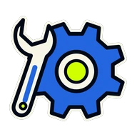 A spanner beside a gear