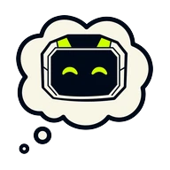 The HagoDigital robot inside a thought bubble