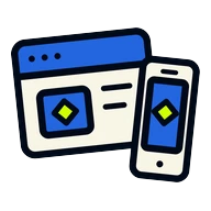 The same mark on a website and a phone