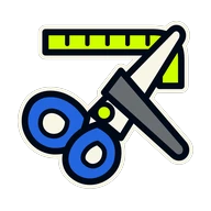 Scissors and a measuring tape